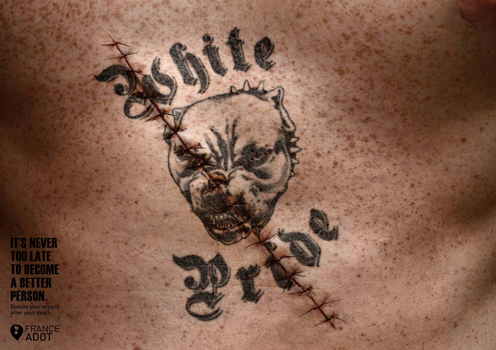 France Adot Tattoo White
