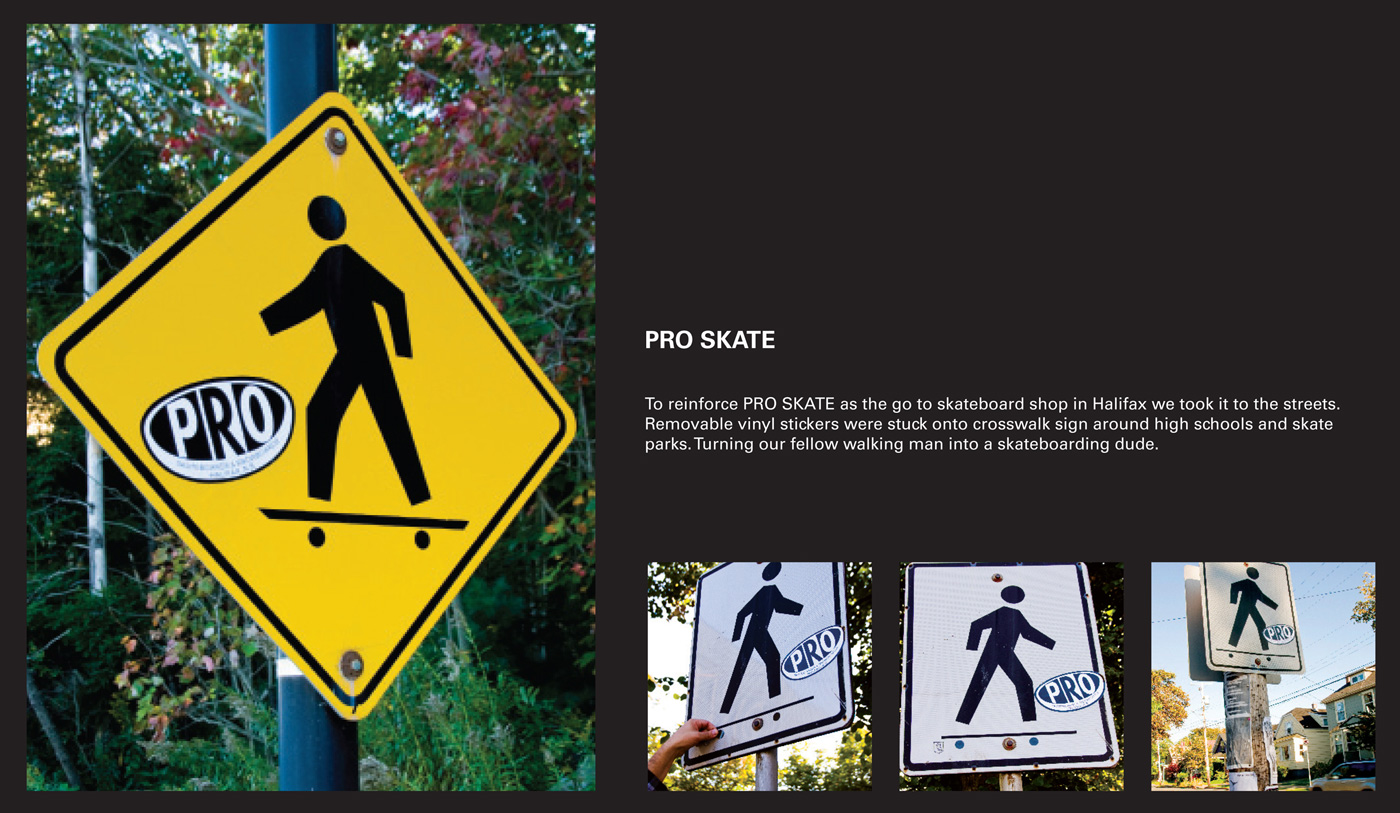 PRO SKATE Case Studyhiresz Дешево и эффективно   партизанские наклейки на дорожных знаках