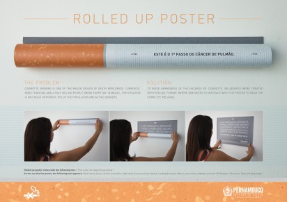 rolled up poster